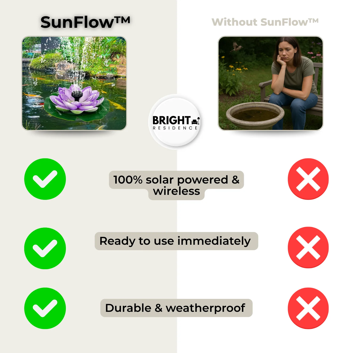 SunFlow™ - Magical solar fountain for your garden - Image 7