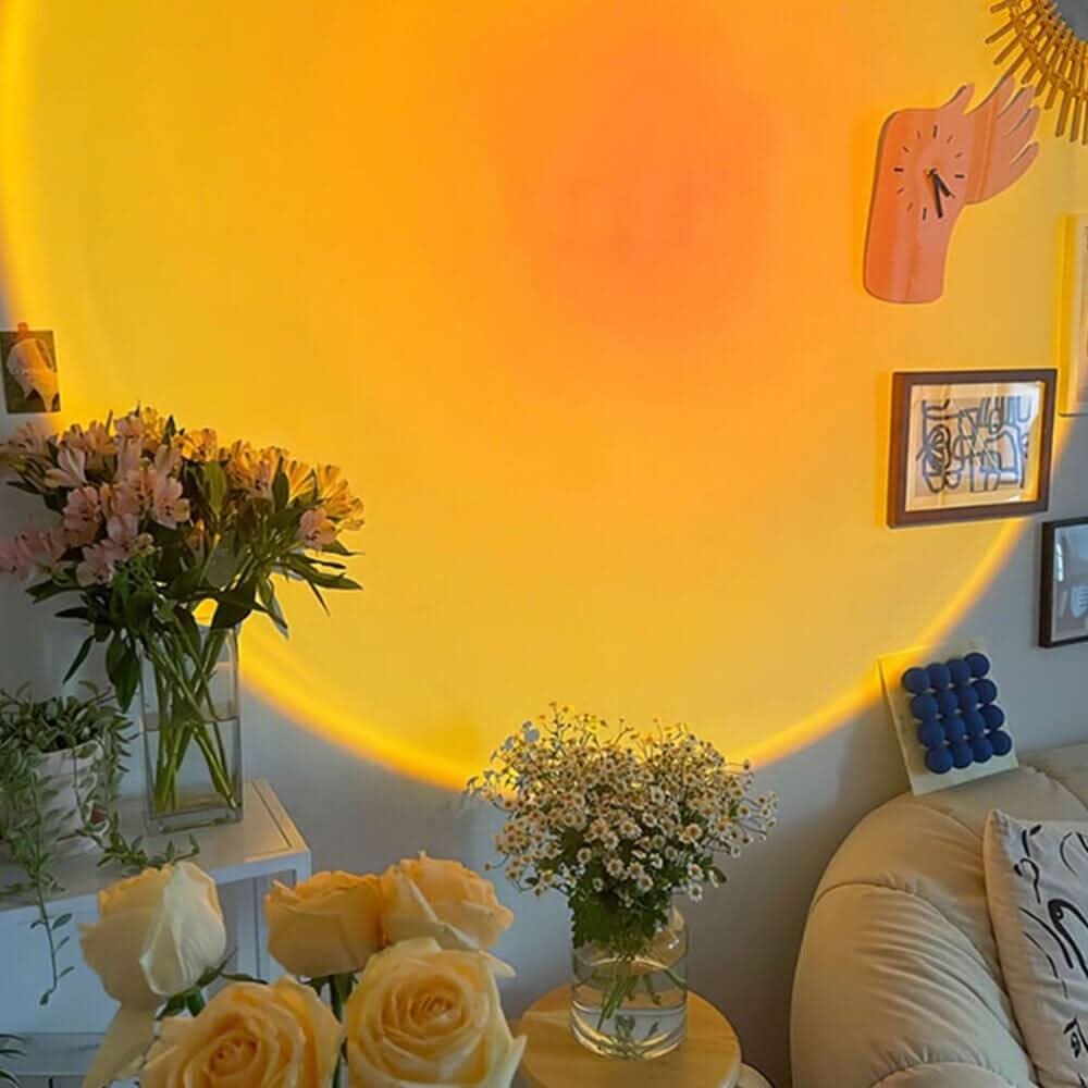 Sunset Lamp | Rotatable Projection Mood Light | Multiple Color Modes, USB Powered - Image 3