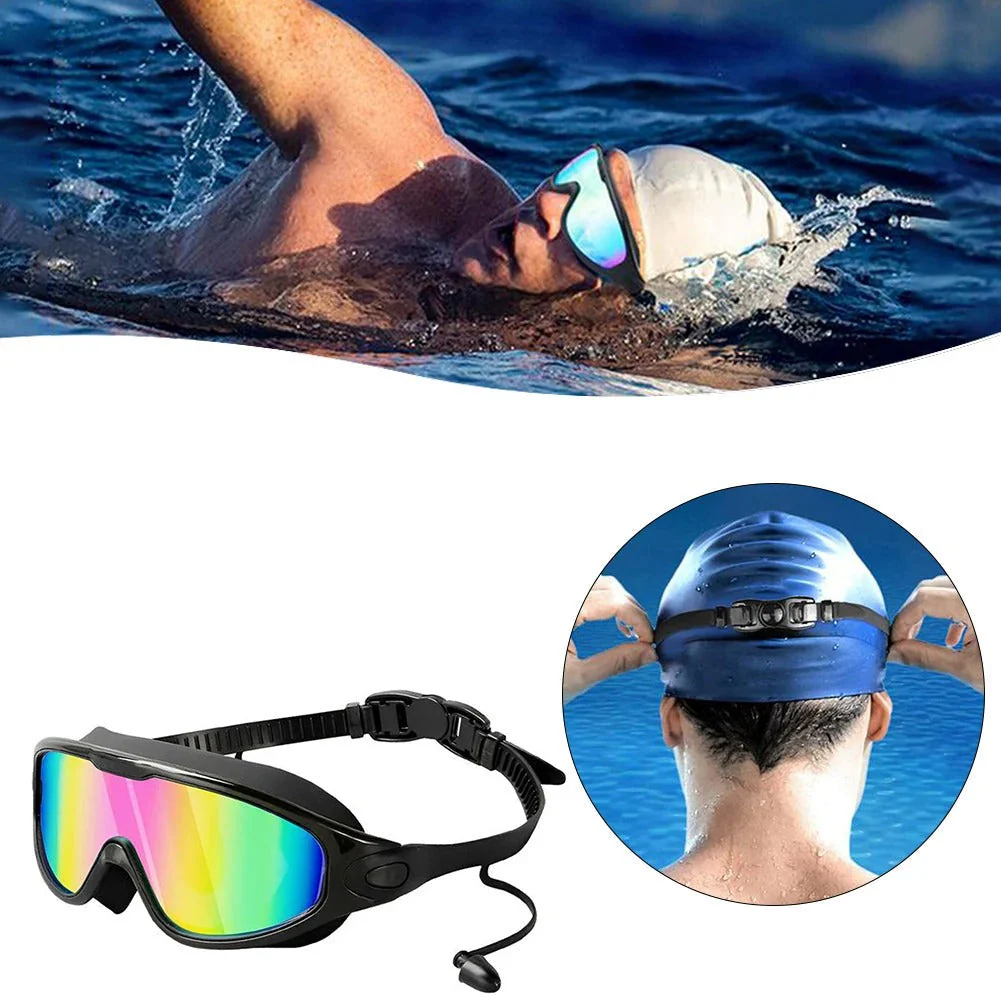 Swimming Goggles | 180° Wide-Angle Vision | Anti-Fog & UV Protection | Hypoallergenic Silicone Fit