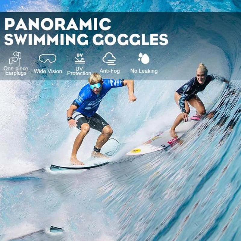 Swimming Goggles | 180° Wide-Angle Vision | Anti-Fog & UV Protection | Hypoallergenic Silicone Fit - Image 2