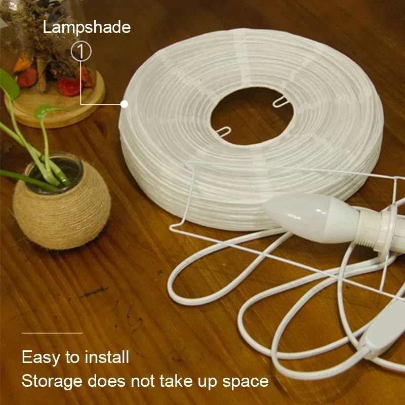 Table Lamp | Japanese Rice Paper Shade & Warm LED Light | 21 × 23 cm | Calming Ambience - Image 5