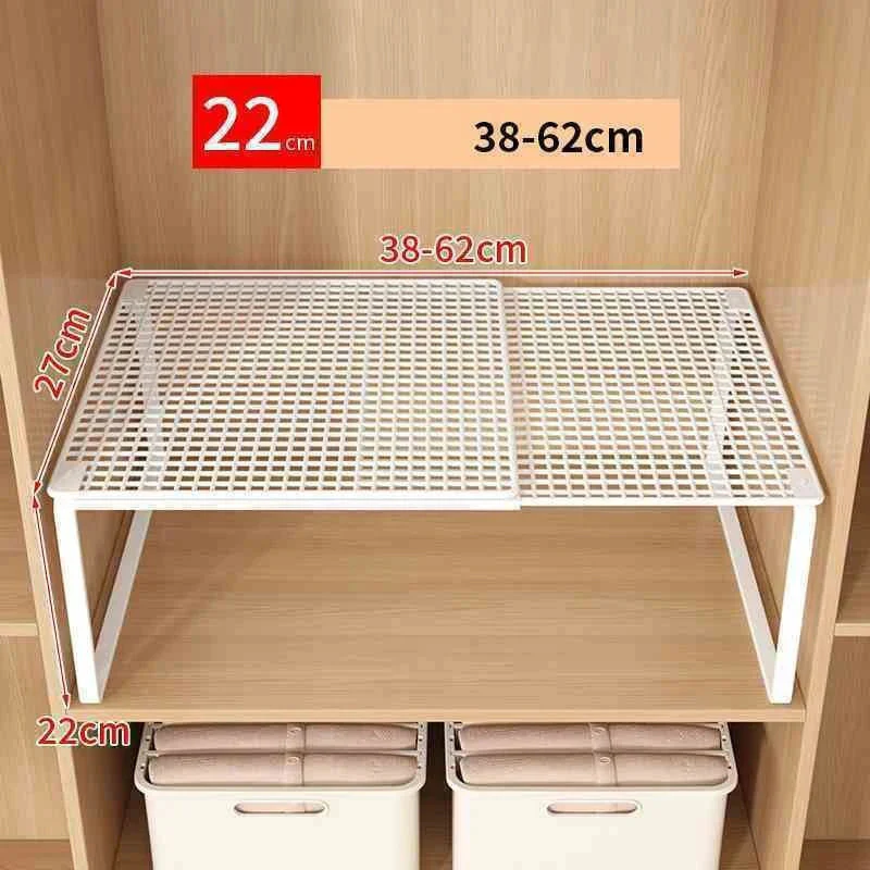 Telescopic Closet Shelf | Extendable & Stackable | Carbon Steel | Drill-Free Assembly - Image 10