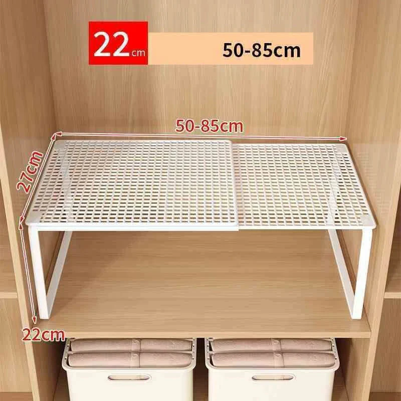 Telescopic Closet Shelf | Extendable & Stackable | Carbon Steel | Drill-Free Assembly - Image 11