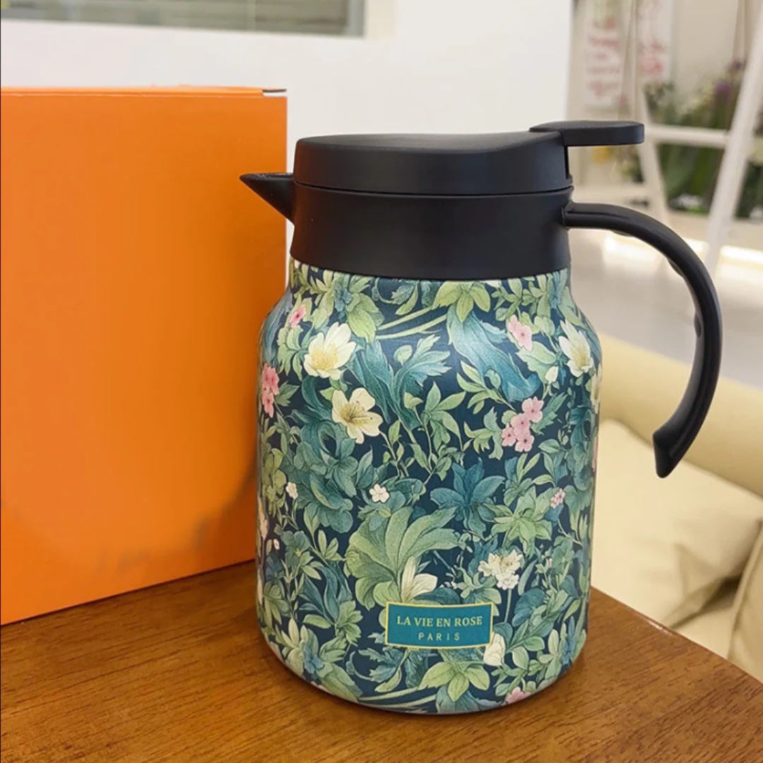 Thermal Teapot | Vacuum Insulated | Removable Stainless Steel Filter & 1L | Floral Design - Image 10