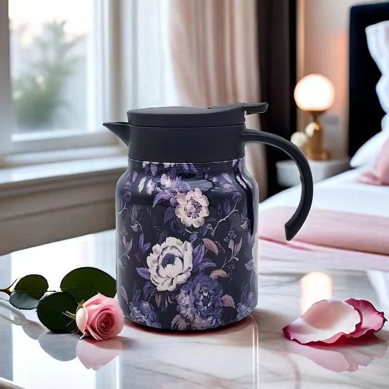 Thermal Teapot | Vacuum Insulated | Removable Stainless Steel Filter & 1L | Floral Design - Image 6