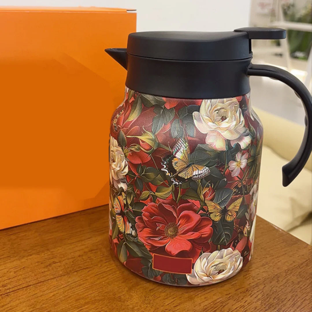 Thermal Teapot | Vacuum Insulated | Removable Stainless Steel Filter & 1L | Floral Design - Image 9