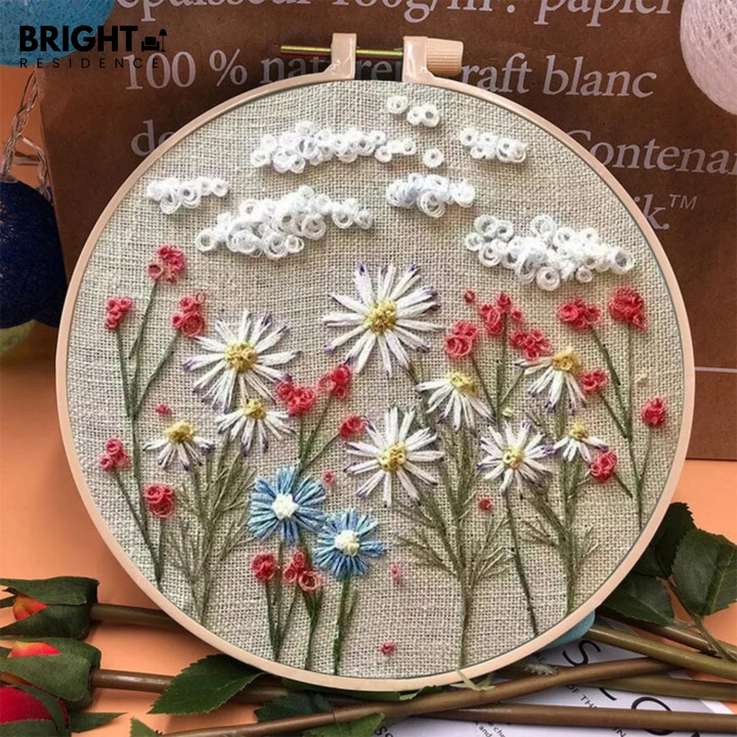 1+1 FREE | ThreadBloom – Beautiful Floral Embroidery Kit for Beginners - Image 9