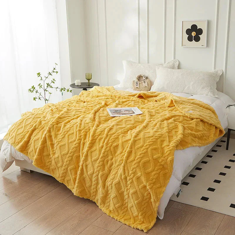 Throw Blanket | Double-Sided Thickened | Reversible Flannel & Lambswool | Plush & Warm - Image 10