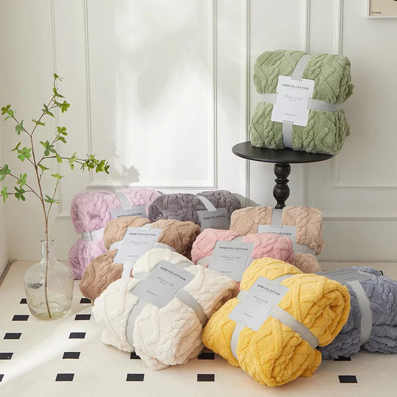 Throw Blanket | Double-Sided Thickened | Reversible Flannel & Lambswool | Plush & Warm - Image 4
