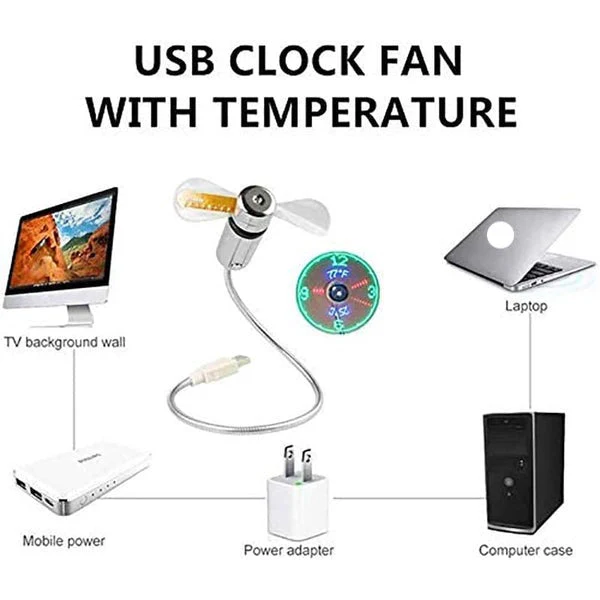 TimeCool – The Ultimate USB Fan with Clock and Temperature Display - Image 4