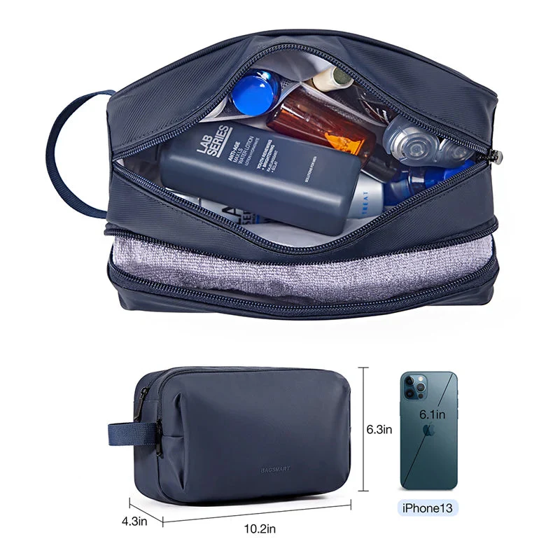 Toiletry Bag, Unisex | Water-Repellent Oxford, Lightweight | Multiple Compartments, S/M/L - Image 11