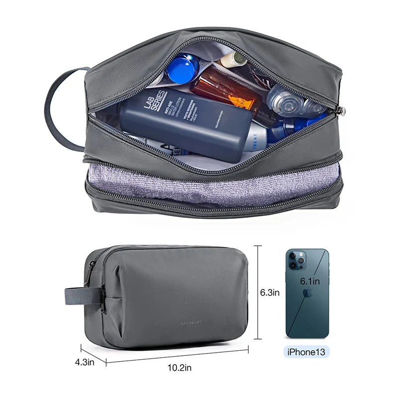 Toiletry Bag, Unisex | Water-Repellent Oxford, Lightweight | Multiple Compartments, S/M/L - Image 5