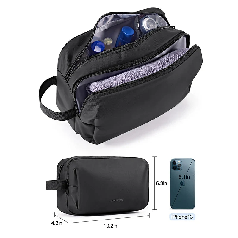 Toiletry Bag, Unisex | Water-Repellent Oxford, Lightweight | Multiple Compartments, S/M/L - Image 9