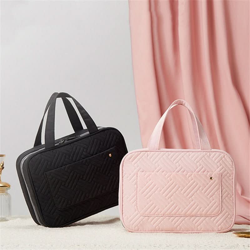 Travel Cosmetic Organizer | Compact 4-Compartment with 360° Hook | Water-Repellent Polyester - Image 6