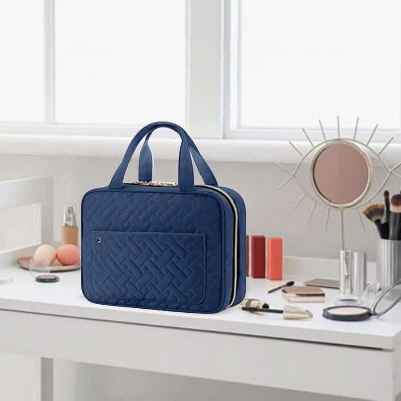 Travel Cosmetic Organizer | Compact 4-Compartment with 360° Hook | Water-Repellent Polyester - Image 8