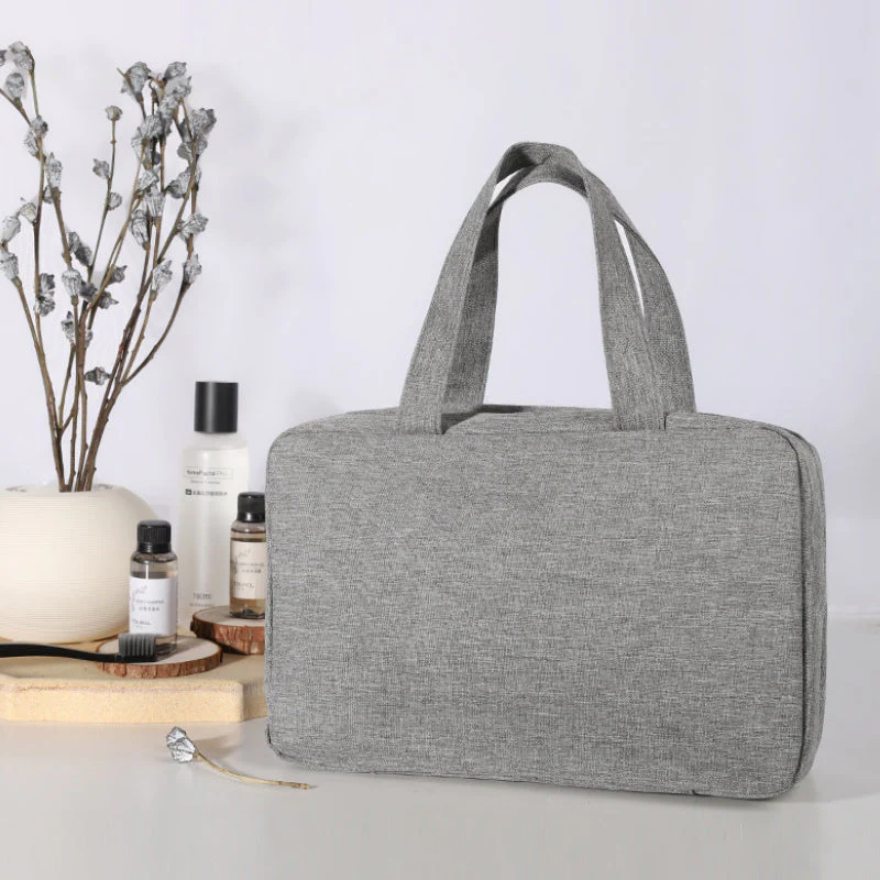 Travel Cosmetic Organizer | Compact & Water-Resistant | 4 Compartments & Rotating Hook - Image 10