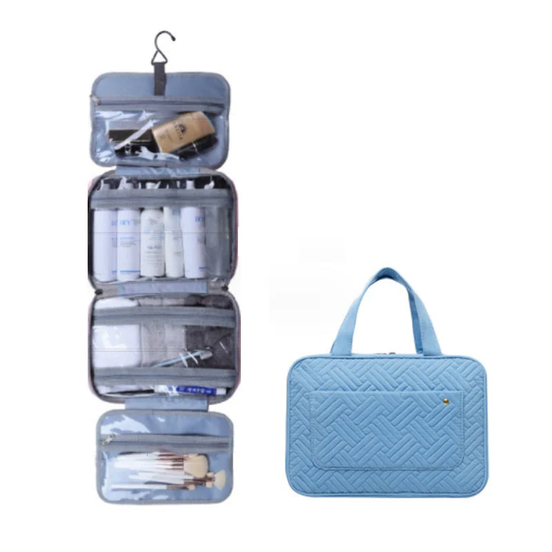 Travel Cosmetic Organizer | Compact & Water-Resistant | 4 Compartments & Rotating Hook - Image 24