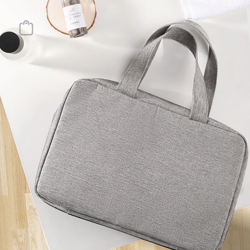Travel Cosmetic Organizer | Compact & Water-Resistant | 4 Compartments & Rotating Hook - Image 4