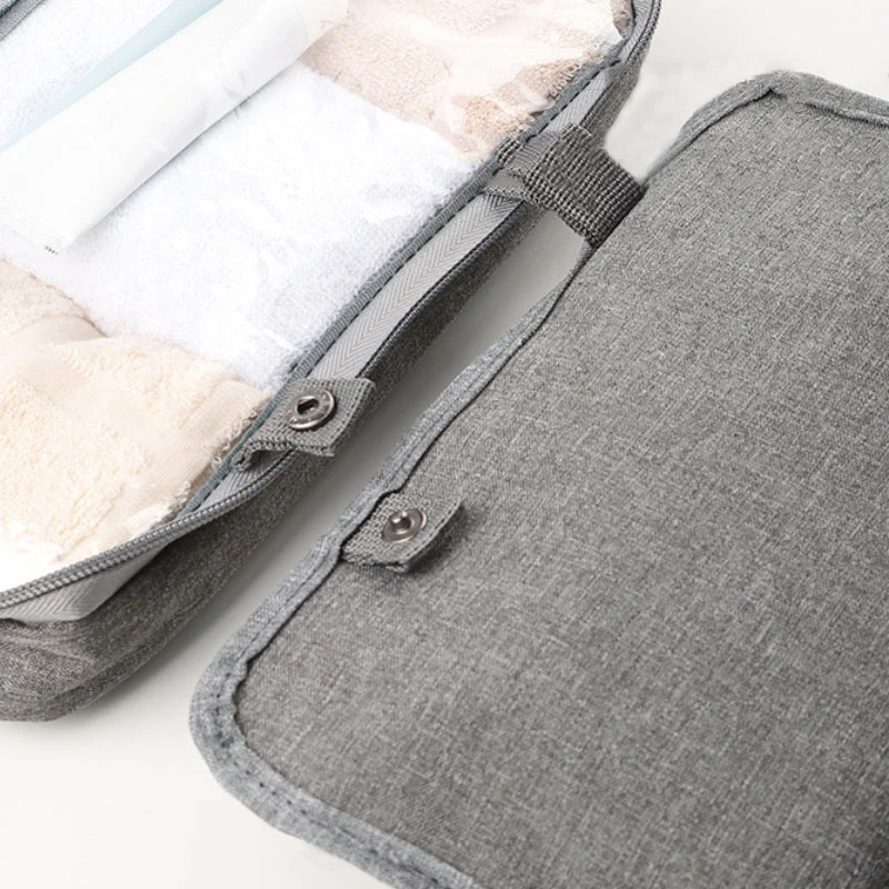 Travel Cosmetic Organizer | Compact & Water-Resistant | 4 Compartments & Rotating Hook - Image 5