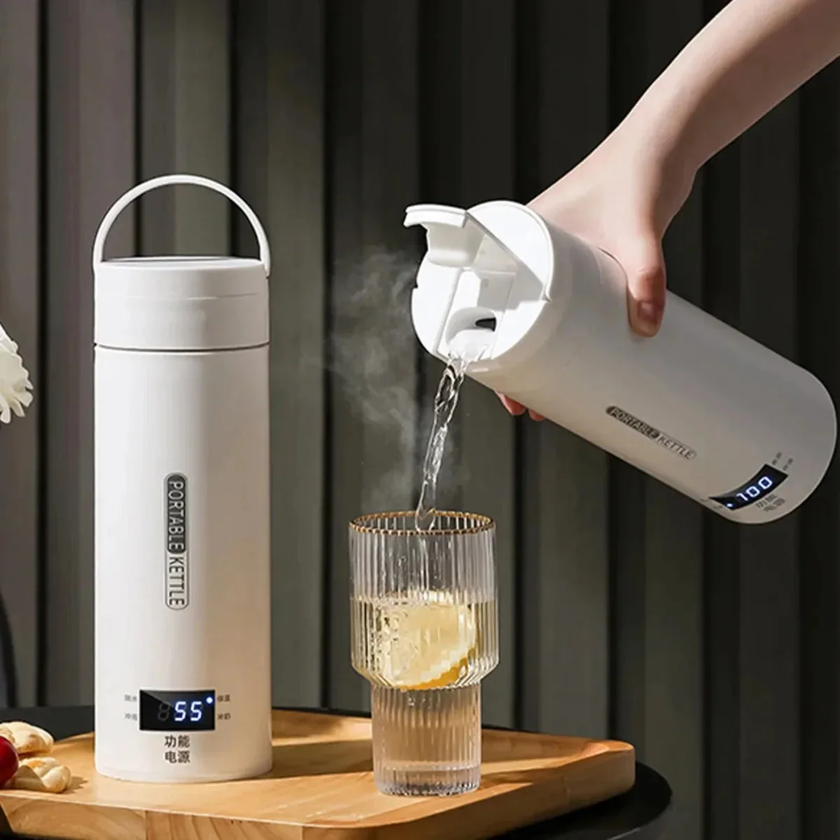 Travel Electric Kettle | LCD Temperature Control | Food-Grade Stainless Steel, 500 ml