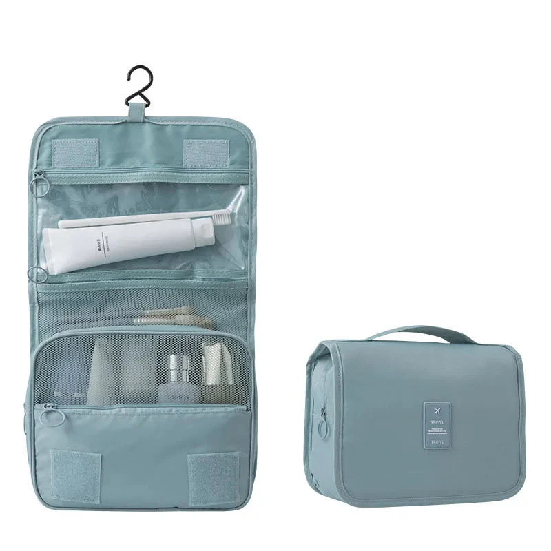 Travel Hanging Toiletry Bag | 6 Compartments & Hanging Hook | Water-Resistant Polyester | Compact & Versatile - Image 6