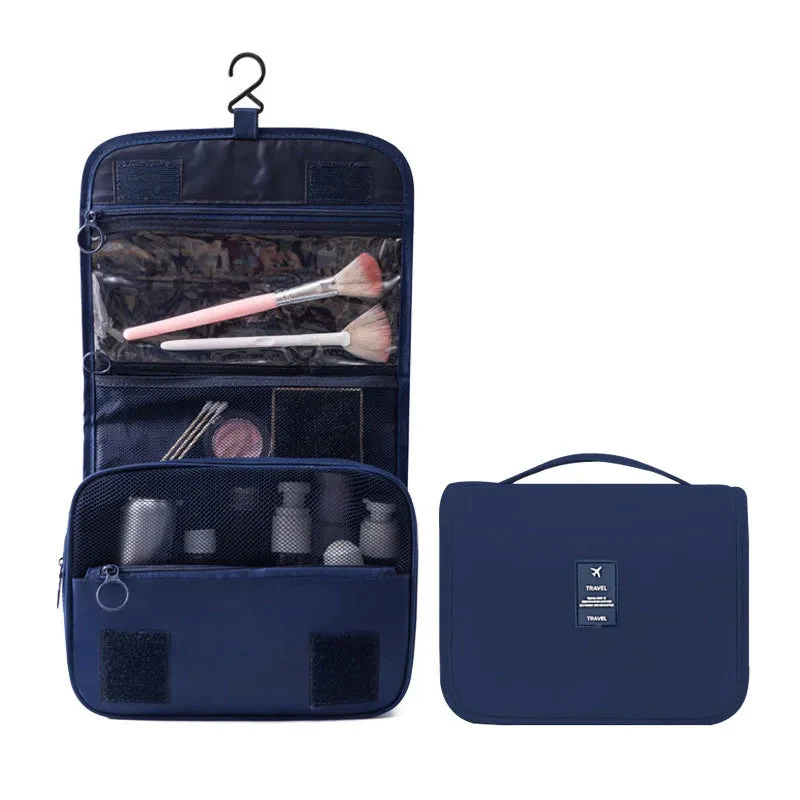 Travel Toiletry Bag | 6 Compartments & Hook | Water-Resistant Polyester | Compact - Image 5