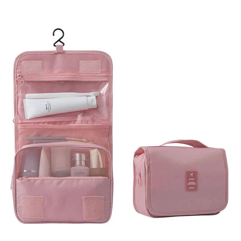 Travel Toiletry Bag | 6 Compartments & Hook | Water-Resistant Polyester | Compact - Image 7