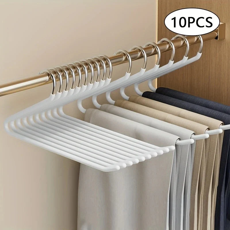 Trouser Hangers | Open Design & Space-Saving | Metal with Anti-Rust Coating - Image 2