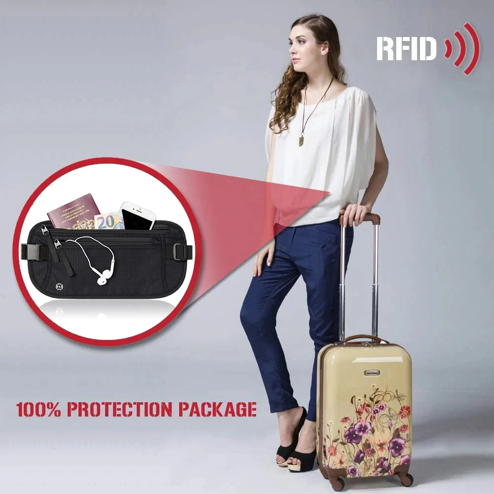 Unisex Reise-Gürteltasche | RFID-Blockierung Sicherheitsfunktion | Reißfestes Nylon & Versteckte Tasche - Image 5