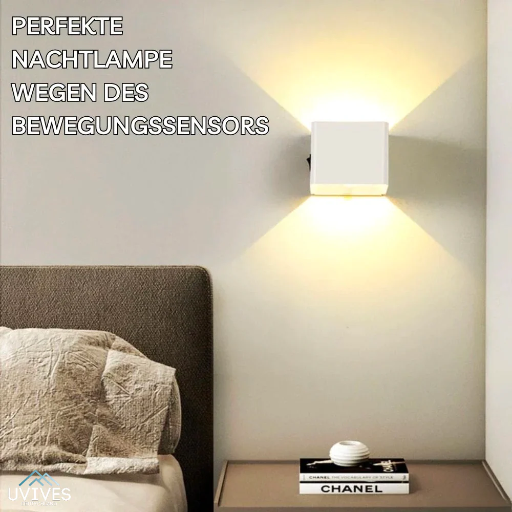 USB Rechargeable Wall Lamp | Cube-Shaped Modern Design | Motion Sensor & 60-Day Battery Life - Image 3