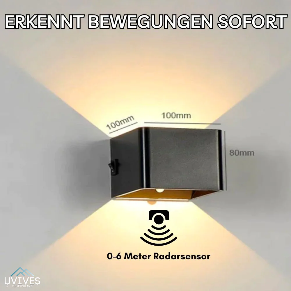 USB Rechargeable Wall Lamp | Cube-Shaped Modern Design | Motion Sensor & 60-Day Battery Life - Image 4
