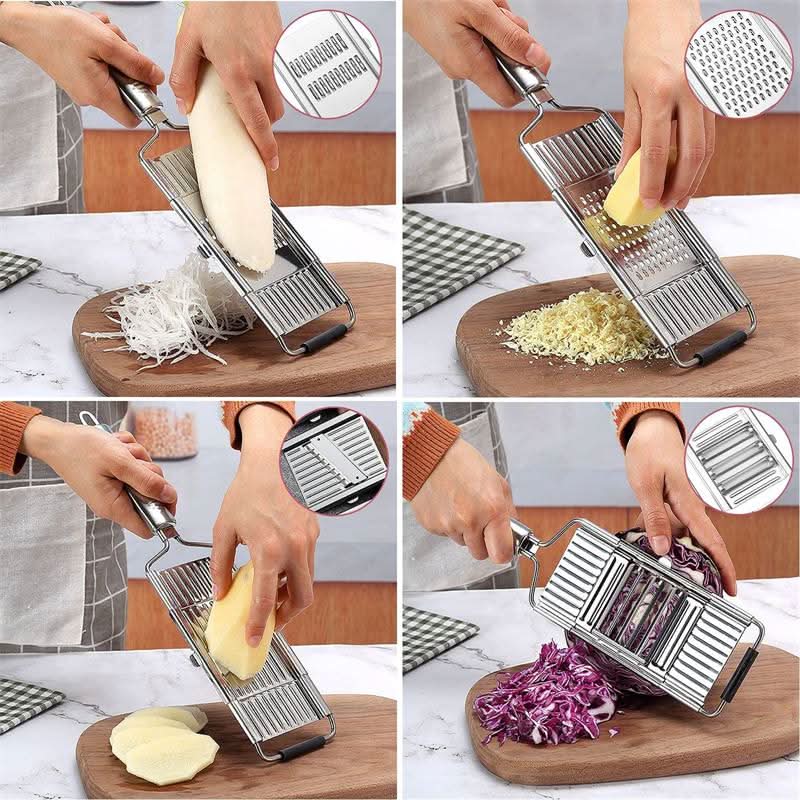 Vegetable Cutter | Versatile Multi-Blade Design | Stainless Steel & Dishwasher Safe | Time-Saving