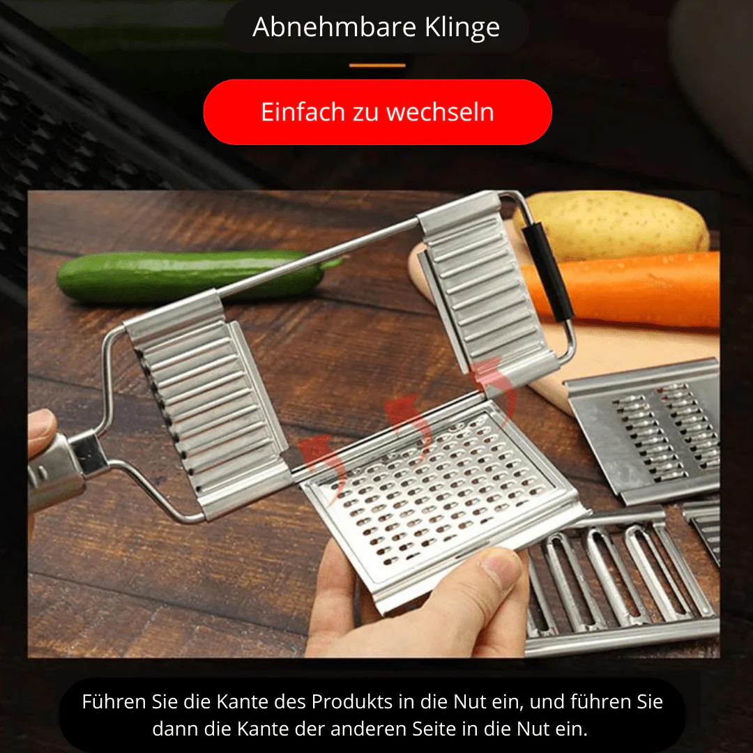 Vegetable Cutter | Versatile Multi-Blade Design | Stainless Steel & Dishwasher Safe | Time-Saving - Image 5