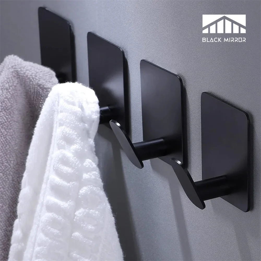 Wall Hooks | Durable Stainless Steel | Self-Adhesive No-Drill | For Bathroom & Kitchen