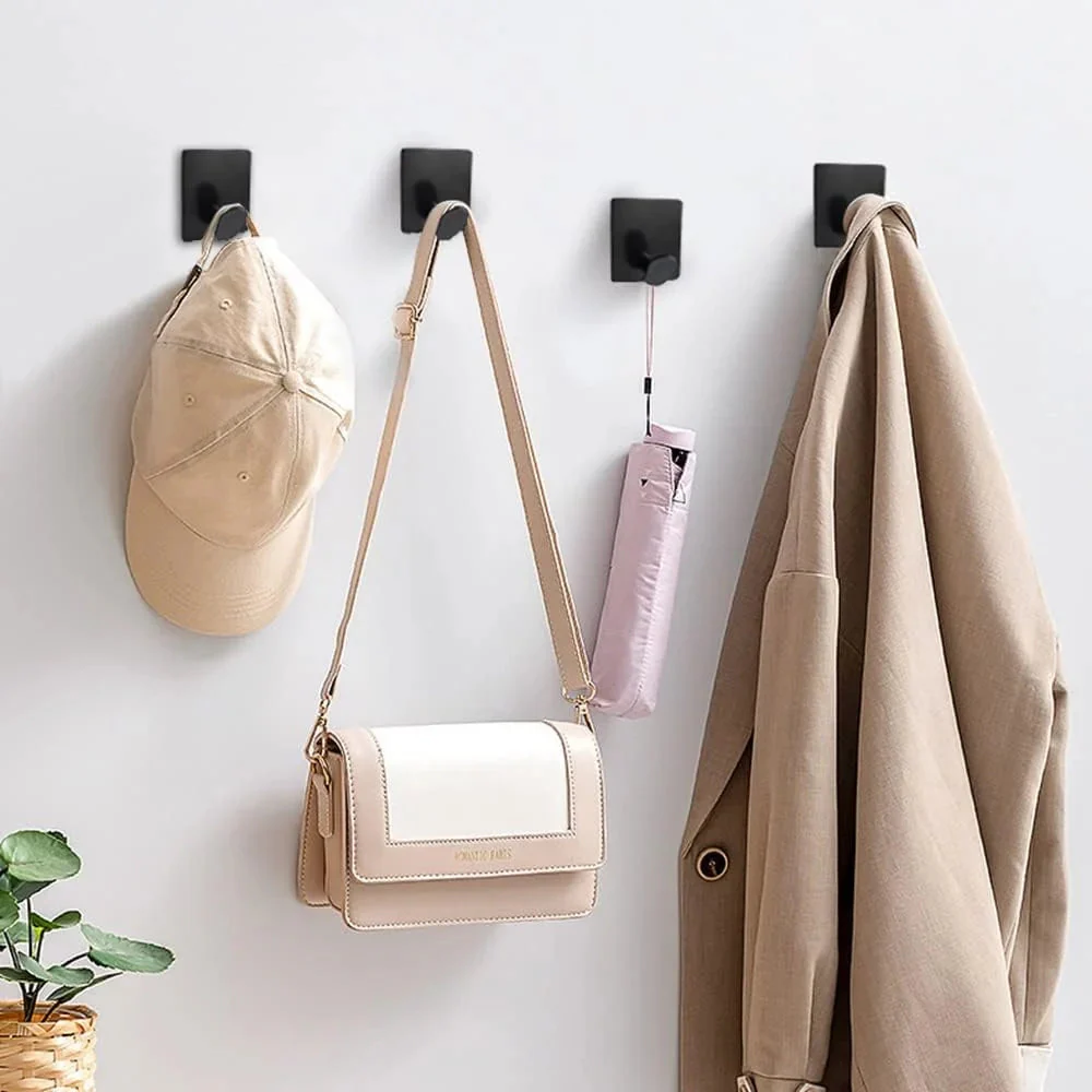 Wall Hooks | Durable Stainless Steel | Self-Adhesive No-Drill | For Bathroom & Kitchen - Image 6
