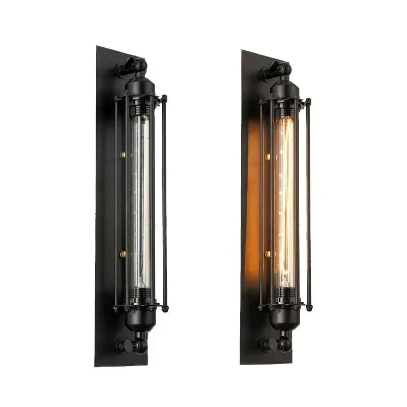 Wall Lamp | Vintage Edison Design | Iron & Glass | E27 Socket - Image 5
