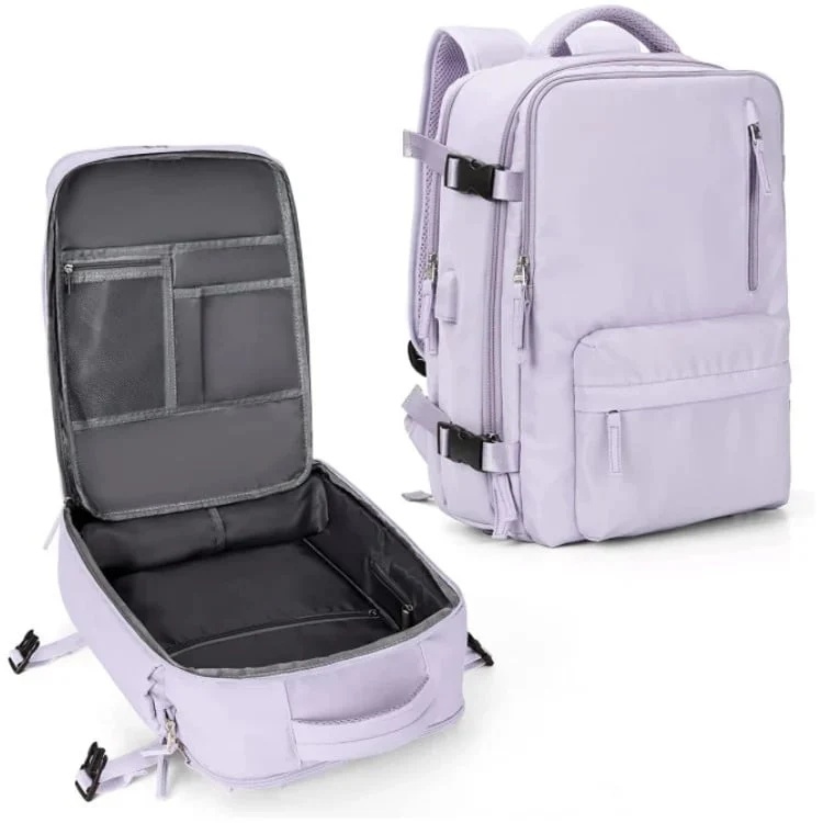 Women's Travel Backpack | 35L Capacity | Water-Resistant Nylon | Anti-Theft Pocket & Shoe/Wet Compartment - Image 12