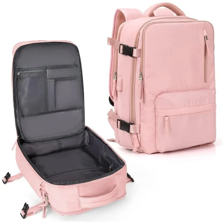 Women's Travel Backpack | 35L Capacity | Water-Resistant Nylon | Anti-Theft Pocket & Shoe/Wet Compartment - Image 13