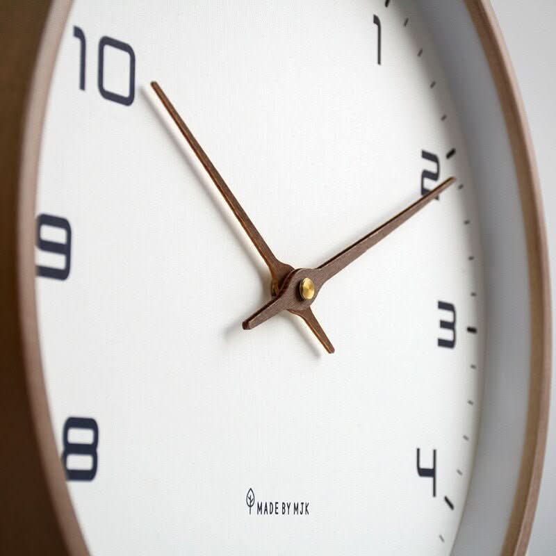 Wooden Wall Clock | Silent Sweep Movement | Solid Wood 30cm | Peaceful Ambience - Image 3